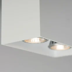 Design-Aufbaustrahler weiß 2-flammig GU10 50mm - Qubo