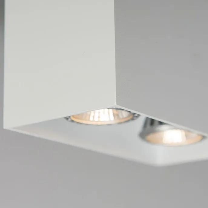 Design-Aufbaustrahler weiß 2-flammig GU10 50mm - Qubo