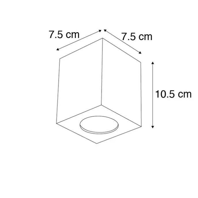 Design-Aufbaustrahler weiß GU10 50mm - Quba 2