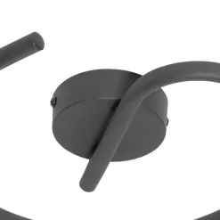 Design-Deckenleuchte Schwarz mit Gold 3-flammig rund - Noud