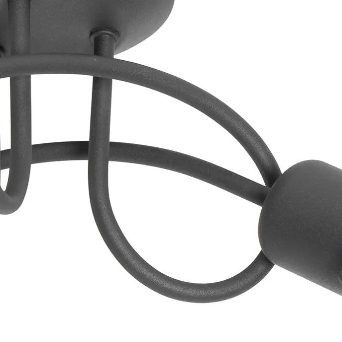 Design-Deckenleuchte Schwarz mit Gold 3-flammig - Noud