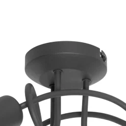 Design-Deckenleuchte Schwarz mit Gold 3-flammig - Noud