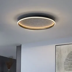 Design-Deckenleuchte Schwarz mit Filz inkl. LED 3-Stufen-Dimmbar - Xavi Felt