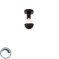 Design-Deckenleuchte schwarz mit G95-Topspiegel schwarz - Facil