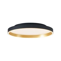 Design-Deckenleuchte schwarz mit Gold 60cm inkl. LED 3-Stufen-Schalter - Ingo