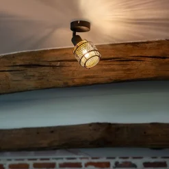 Design-Deckenleuchte Schwarz mit Gold - Noud