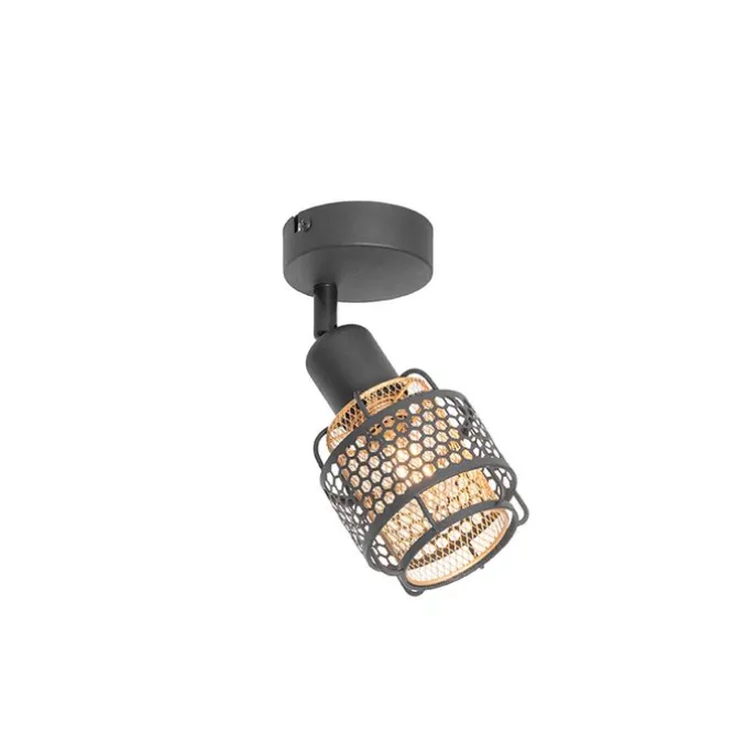 Design-Deckenleuchte Schwarz mit Gold - Noud