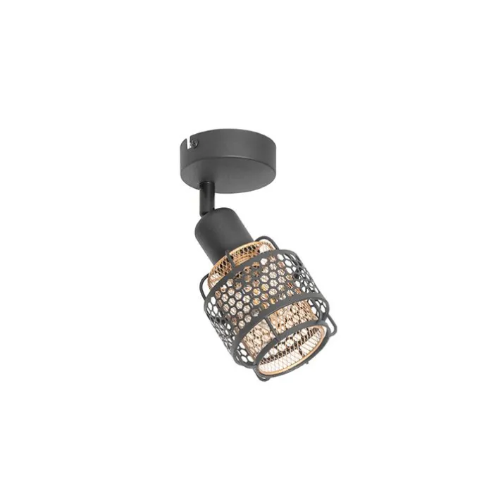 Design-Deckenleuchte Schwarz mit Gold - Noud