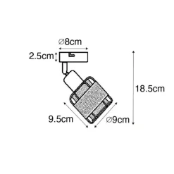 Design-Deckenleuchte Schwarz mit Gold - Noud