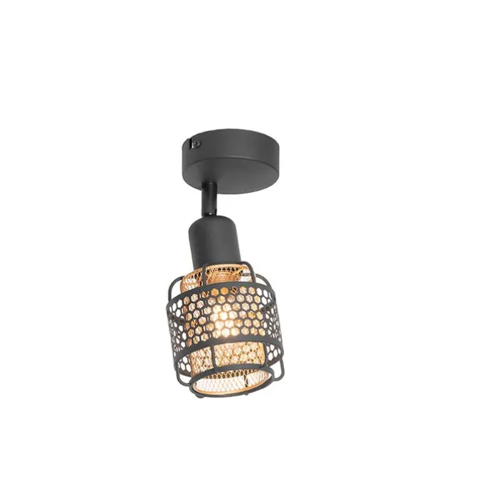 Design-Deckenleuchte Schwarz mit Gold - Noud