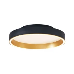 Design-Deckenleuchte schwarz mit Gold 40cm inkl. LED 3-Stufen-Schalter - Ingo