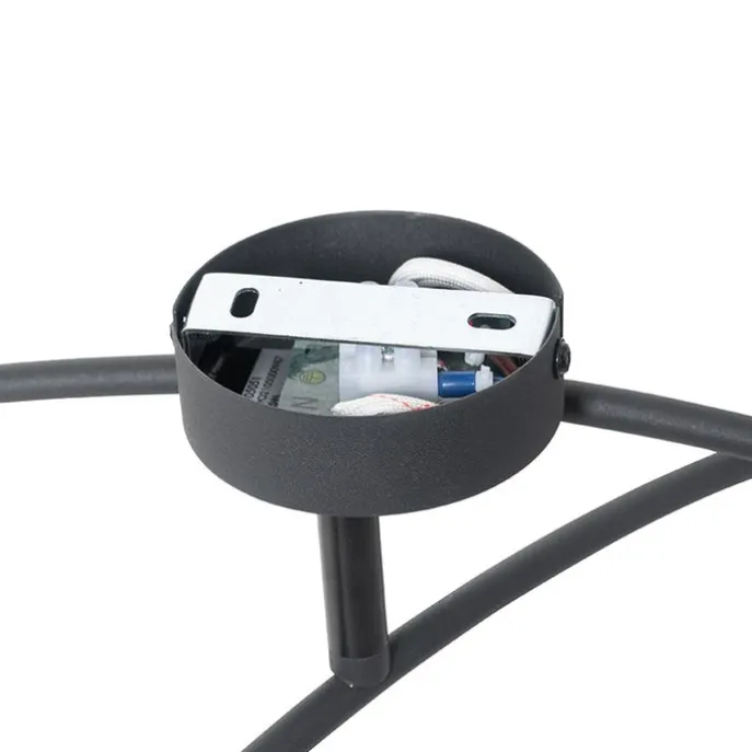 Design-Deckenleuchte Schwarz mit Gold 4-flammig - Noud