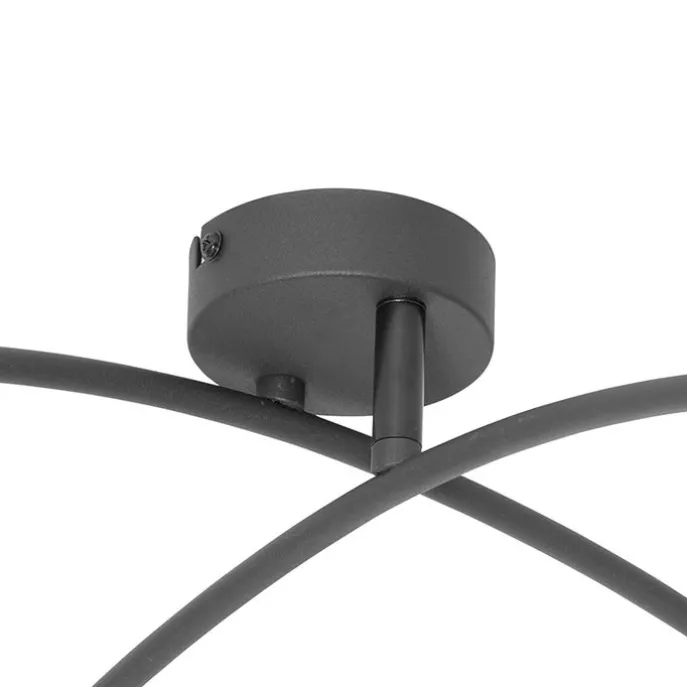 Design-Deckenleuchte Schwarz mit Gold 4-flammig - Noud