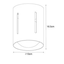 Design-Deckenleuchte weiß mit Lichteffekt - Yana