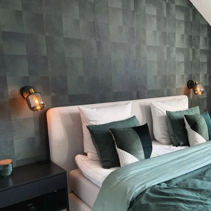 Design-Deckenspot Schwarz mit Gold mit Rauchglas - Zuzanna