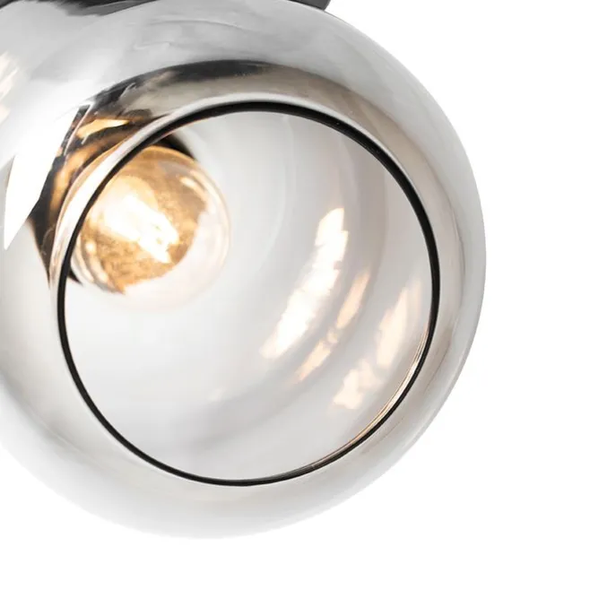 Design-Deckenspot Schwarz mit Gold mit Rauchglas - Zuzanna