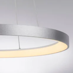 Design-Hängelampe Aluminium inkl. LED Dimmbar Easylift - Hoop