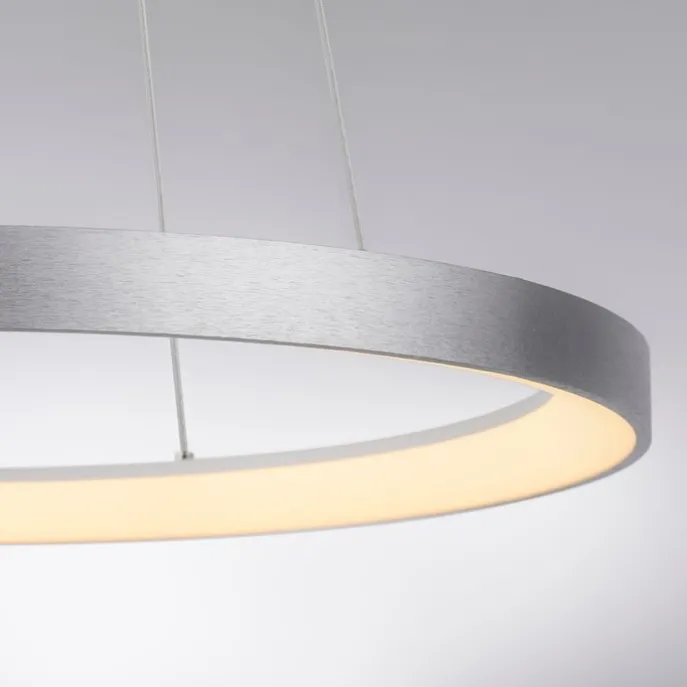 Design-Hängelampe Aluminium inkl. LED Dimmbar Easylift - Hoop