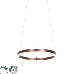 Design-Hängelampe Bronze 40 cm inkl. LED 3-stufig dimmbar - Anello
