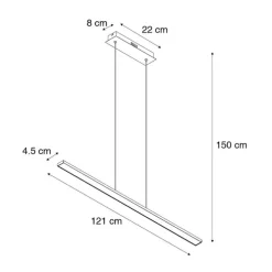 Design-Hängelampe schwarz inkl. LED - Banda