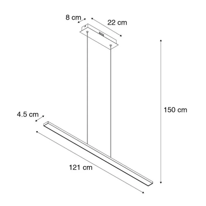 Design-Hängelampe schwarz inkl. LED - Banda