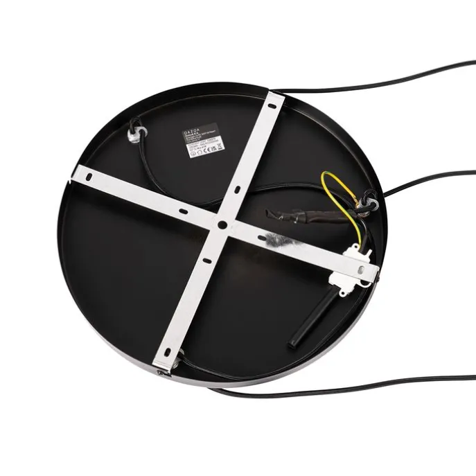 Design-Hängelampe schwarz mit Messing und braunem Glas 3 Lichter - Zuzanna