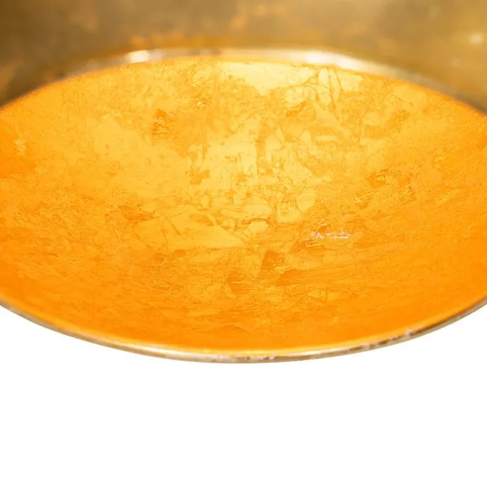 Design-Hängelampe schwarz mit Goldglas 3-flammig - Bert