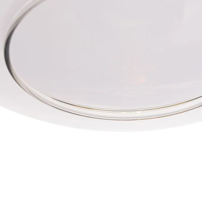 Design-Hängelampe schwarz mit Gold und Rauchglas 4-flammig - Kyan