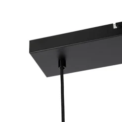 Design-Hängelampe schwarz mit Gold und Rauchglas 4-flammig - Kyan