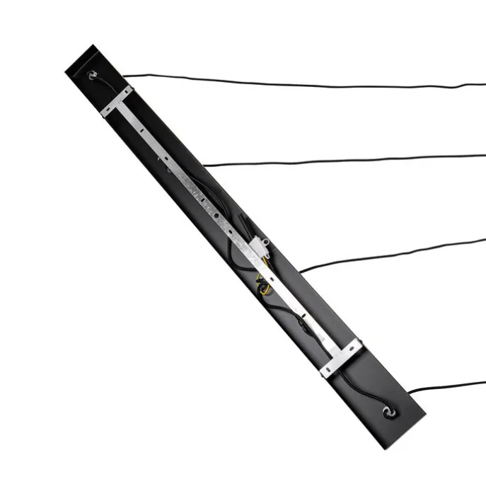 Design-Hängelampe schwarz mit Gold und Rauchglas 4-flammig - Kyan