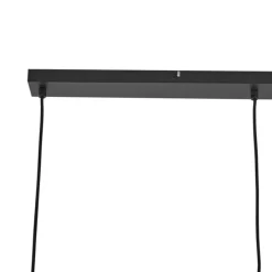 Design-Hängelampe schwarz mit Regenbogen-Glas rechteckig 3-flammig - Mallon