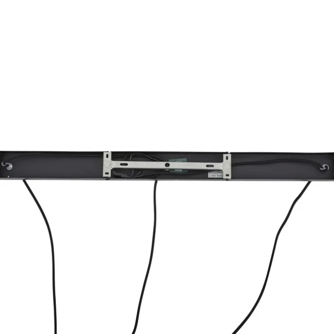 Design-Hängelampe schwarz mit Regenbogen-Glas rechteckig 3-flammig - Mallon