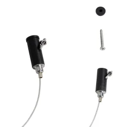 Design-Hängelampe schwarz mit Goldglas 2-flammig - Bliss