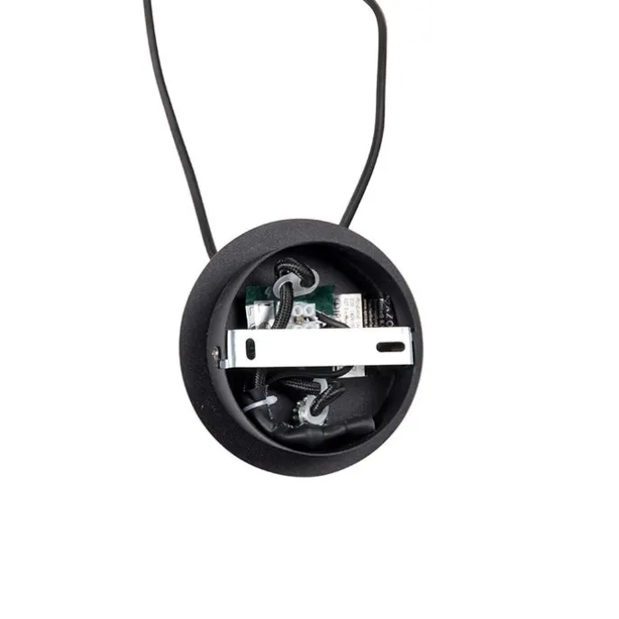 Design-Hängelampe schwarz mit Goldglas 2-flammig - Bliss