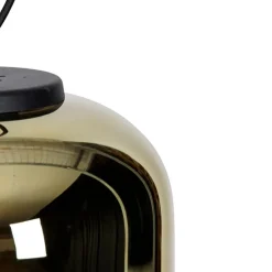 Design-Hängelampe schwarz mit Goldglas 2-flammig - Bliss