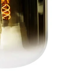 Design-Hängelampe schwarz mit Goldglas 2-flammig - Bliss