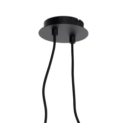 Design-Hängelampe schwarz mit Goldglas 2-flammig - Bliss