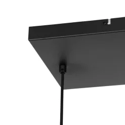 Design-Hängelampe schwarz mit Goldglas 7-flammig - Bert