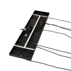 Design-Hängelampe schwarz mit Goldglas 7-flammig - Bert