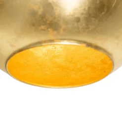 Design-Hängelampe schwarz mit goldenem Glas – Bert