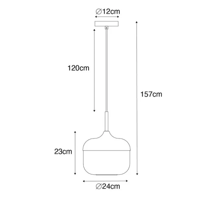 Design-Hängelampe schwarz mit Gold und Rauchglas – Kyan