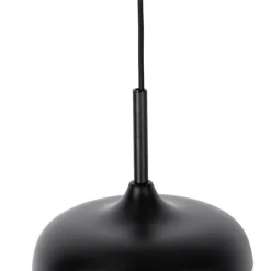 Design-Hängelampe schwarz mit Gold und Rauchglas – Kyan