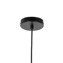 Design-Hängelampe schwarz mit Gold und Rauchglas – Kyan