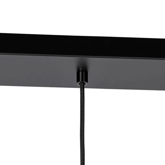 Design-Hängelampe schwarz mit Gold und Rauchglas 3-flammig - Kyan