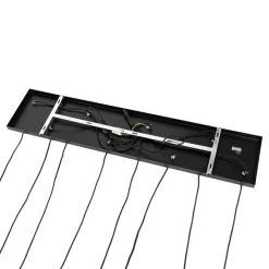 Design-Hängelampe schwarz mit Rauchglas 8-flammig - Chico