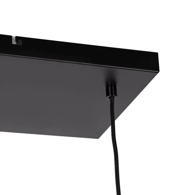 Design-Hängelampe schwarz mit Rauchglas 8-flammig - Chico