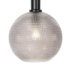 Design-Hängelampe schwarz mit Rauchglas 4-flammig - Chico