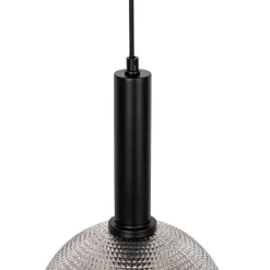 Design-Hängelampe schwarz mit Rauchglas 4-flammig - Chico