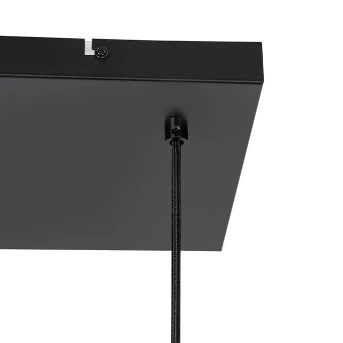 Design-Hängelampe schwarz mit Rauchglas 4-flammig - Chico