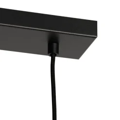 Design-Hängelampe schwarz mit Goldglas 5-flammig - Bert